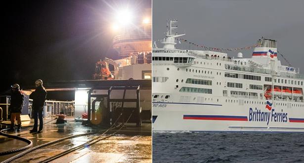 Incendie à bord d'un navire au large des côtes françaises, pas de blessé