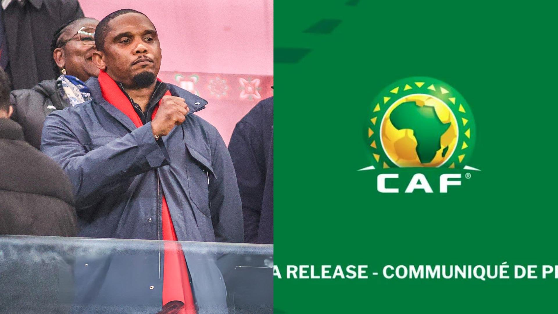 إيقاف وغرامة مالية .. الكاف يعاقب رئيس الاتحاد الكاميروني صامويل إيتو