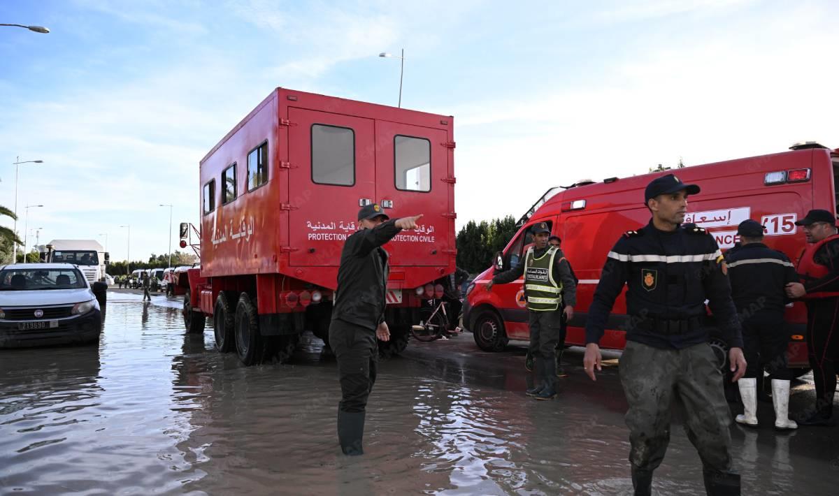 القصر الكبير..عملية إجلاء المواطنين نحو المناطق الآمنة متواصلة في ظل ظروف مناخية استثنائية