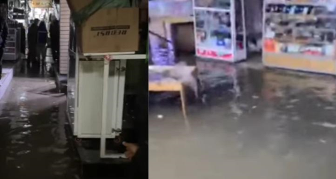 فيديو .. الأمطار تغرق سوق كاساباراطا بطنجة