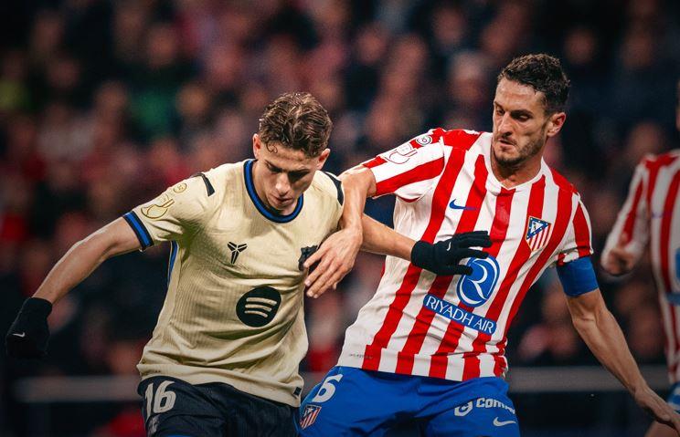 أتلتيكو مدريد يمطر شباك برشلونة برباعية نظيفة في ذهاب نصف نهائي كأس ملك إسبانيا