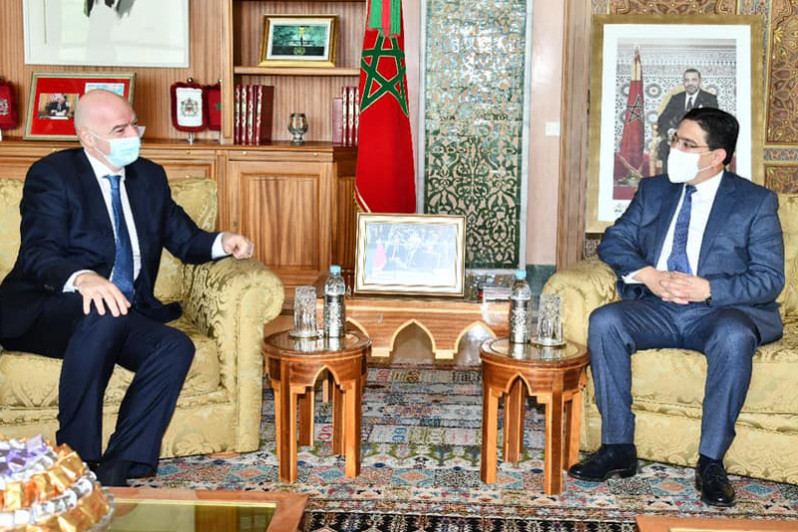 Nasser Bourita reçoit le président de la FIFA