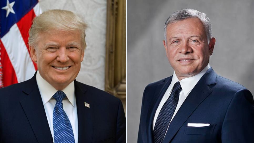 العاهل الأردني وترامب يبحثان تطورات الوضع في المنطقة