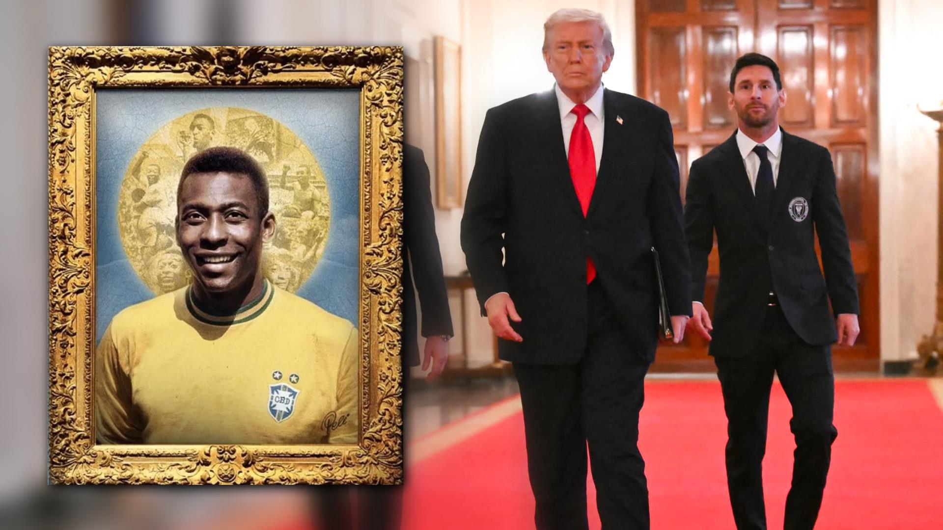 من الأفضل ميسي أم بيليه؟ .. ترامب يسأل الحضور في البيت الأبيض