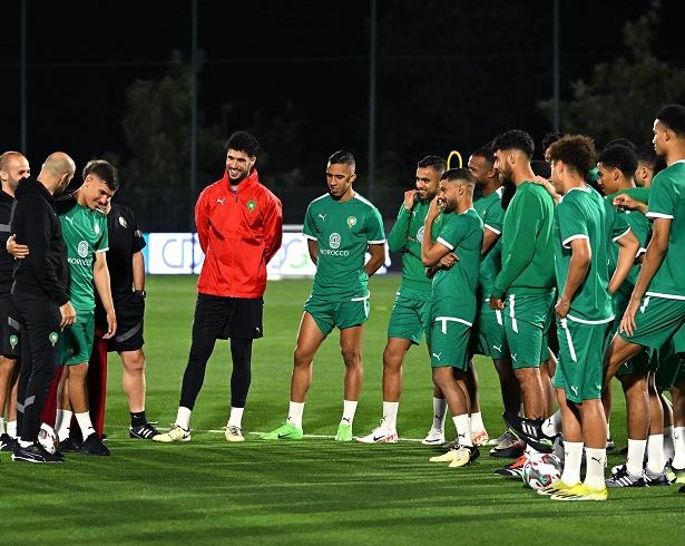 أول حصة تدريبية للمنتخب المغربي استعدادا لوديتي أنغولا وموريتانيا
