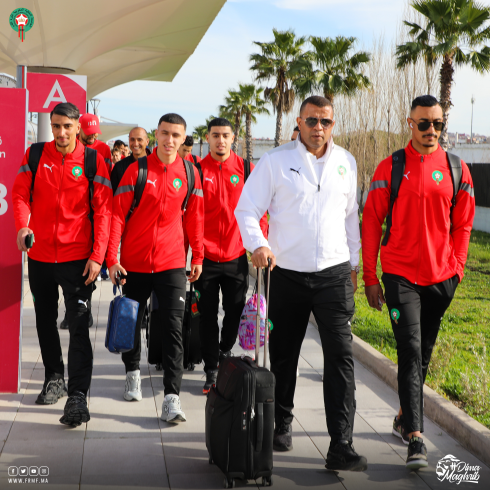 طنجة .. وصول المنتخب المغربي استعدادا لودية البرازيل