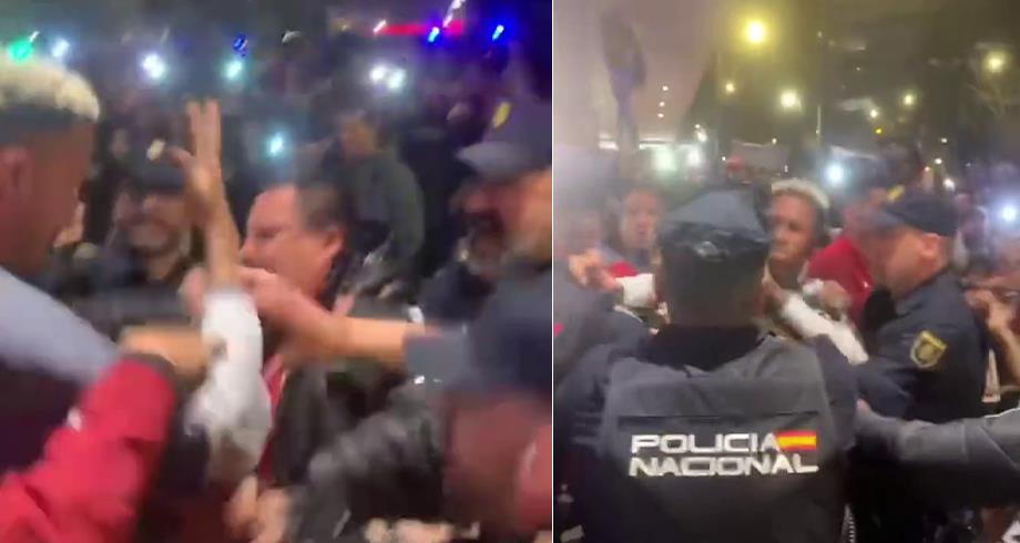 شجار قوي بين لاعبي البيرو والشرطة الإسبانية