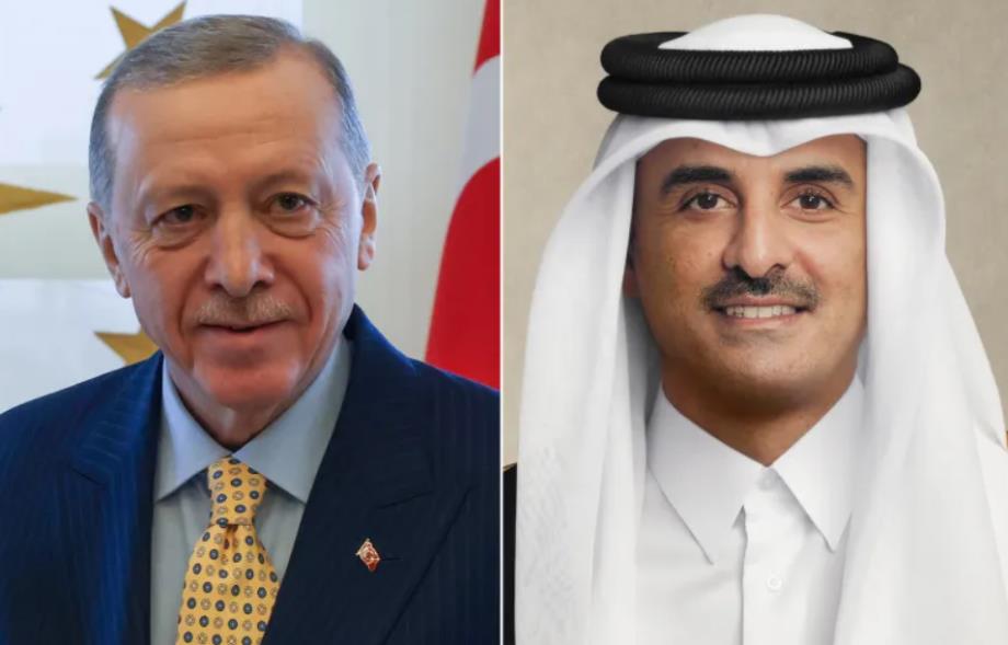 أمير قطر يبحث مع الرئيس التركي تطورات الأوضاع الإقليمية