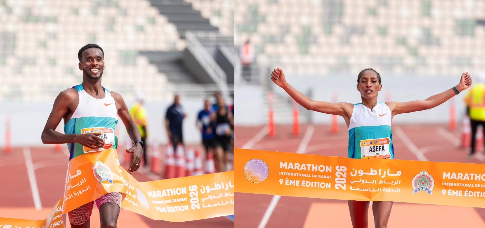 9e Marathon International de Rabat : L’Éthiopien Diriba bat le record de l’épreuve, sa compatriote Abebayahau sacrée chez les dames