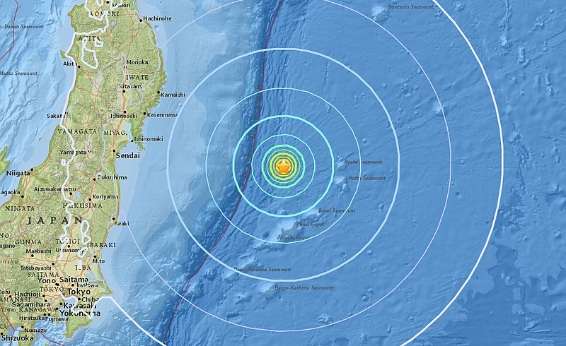 زلزال بقوة 6 درجات يضرب منطقة قبالة محافظة فوكوشيما اليابانية