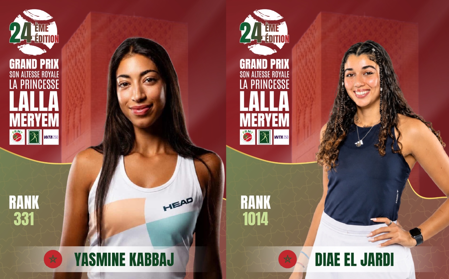 Grand Prix SAR la Princesse Lalla Meryem de tennis (tirage au sort): deux confrontations contrastées pour les Marocaines El Jardi et Kabbaj Grand Prix SAR la Princesse Lalla Meryem de tennis (tirage au sort): deux confrontations contrastées pour les Marocaines El Jardi et Kabbaj