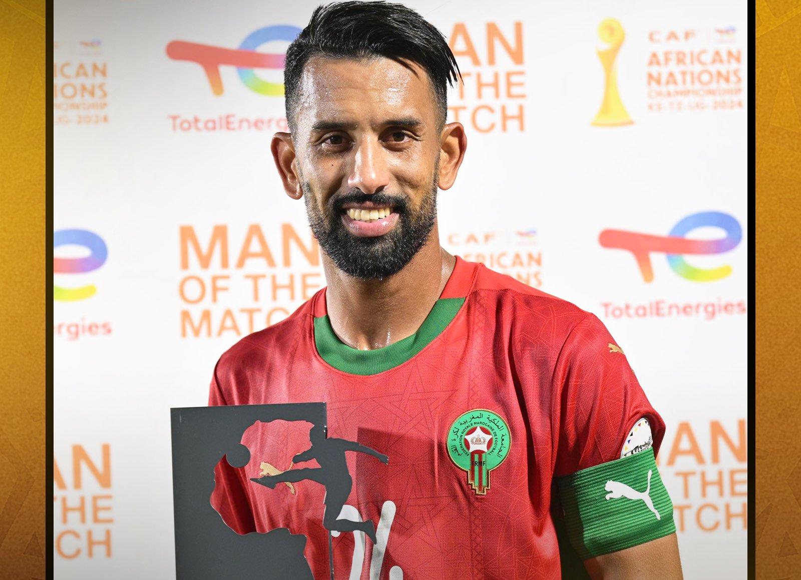 المغرب-أنغولا .. العميد محمد ربيع حريمات يتوّج بجائزة رجل المباراة