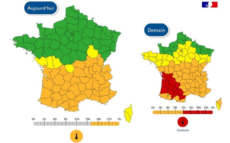Canicule en France : 12 départements placés en vigilance rouge