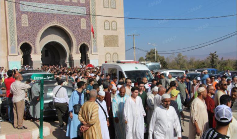 تشييع جنازة شيخ الطريقة القادرية البودشيشية جمال الدين القادري بودشيش بمداغ
