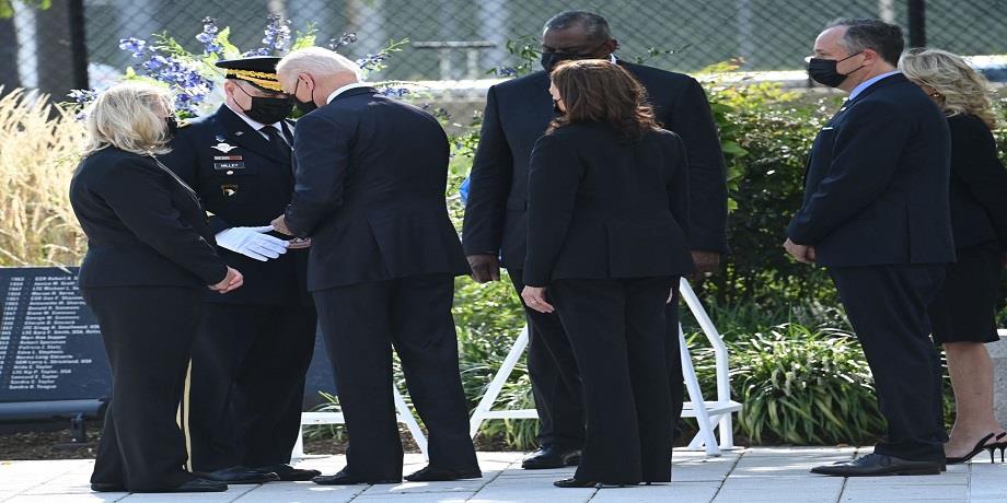 Biden se recueille au Pentagone, dernier acte des commémorations du 11-Septembre