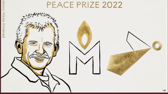 Le prix Nobel de la paix au Bélarusse Ales Bialiatski, à l'ONG russe Memorial et au CCL ukrainien