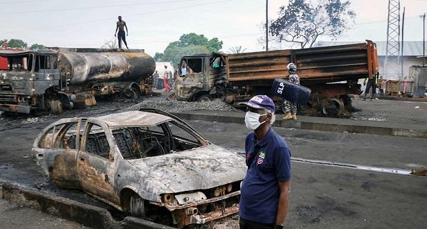 حداد وطني لثلاثة أيام في سيراليون بعد وفاة 101 شخصا في انفجار شاحنة