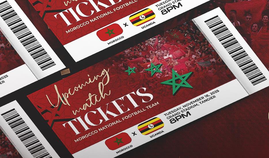 انطلاق عملية بيع تذاكر مباراة المنتخب الوطني أمام منتخب أوغندا