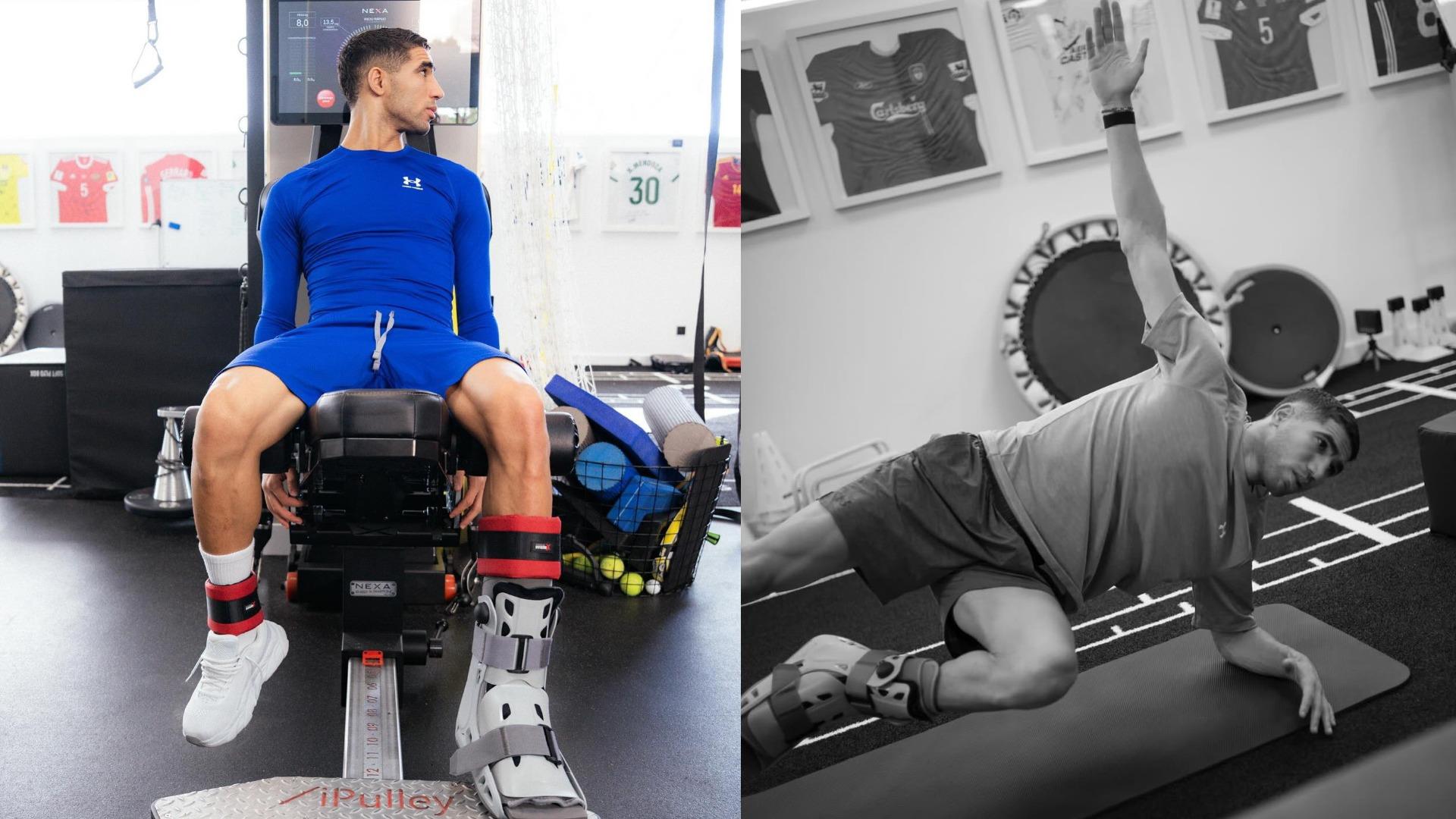 رغم الإصابة.. حكيمي يواصل تحضيراته استعدادا للاستحقاقات المقبلة