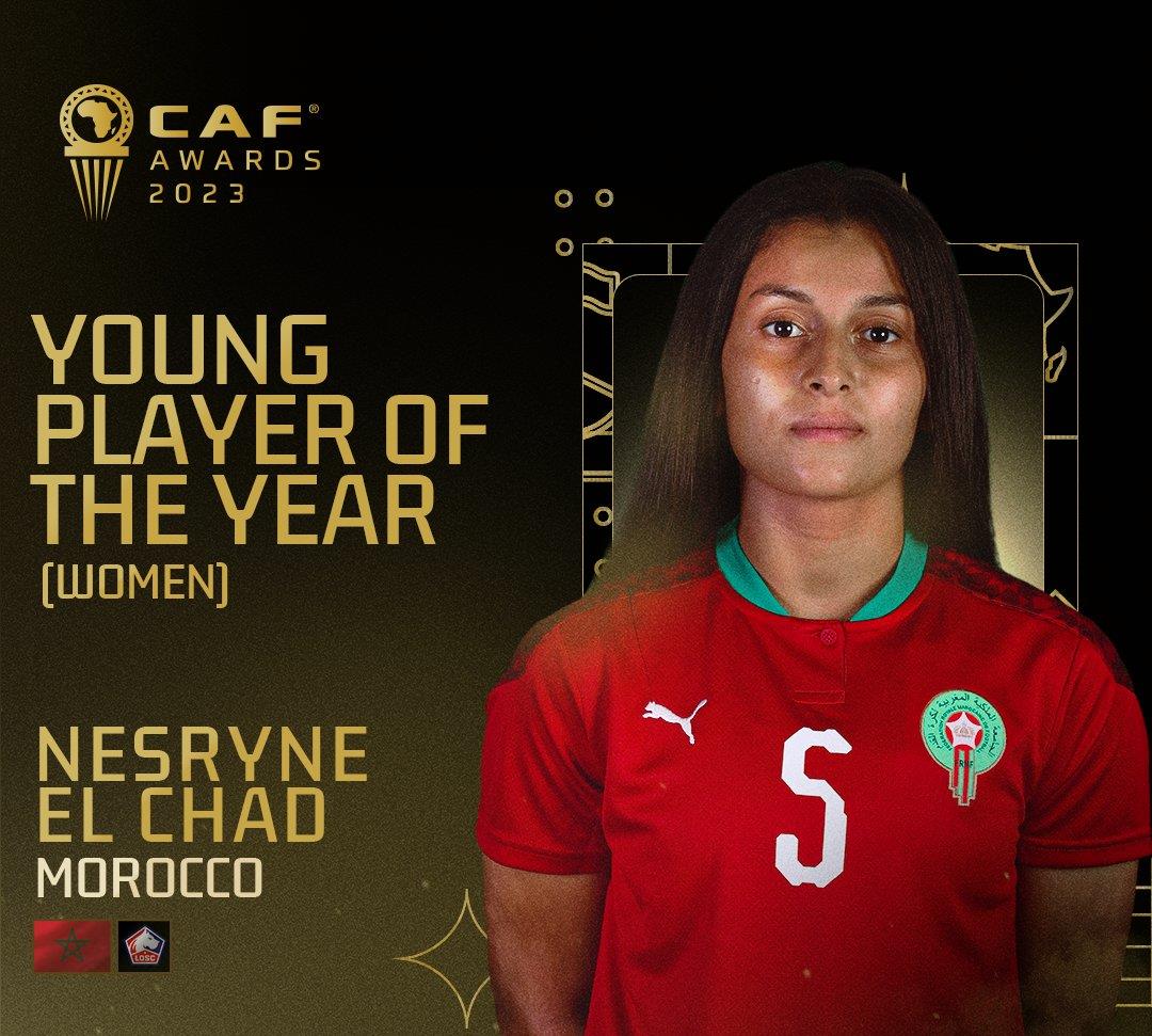 CAF Awards 2023: Nesryne El Chad remporte le prix de la jeune joueuse de l'année